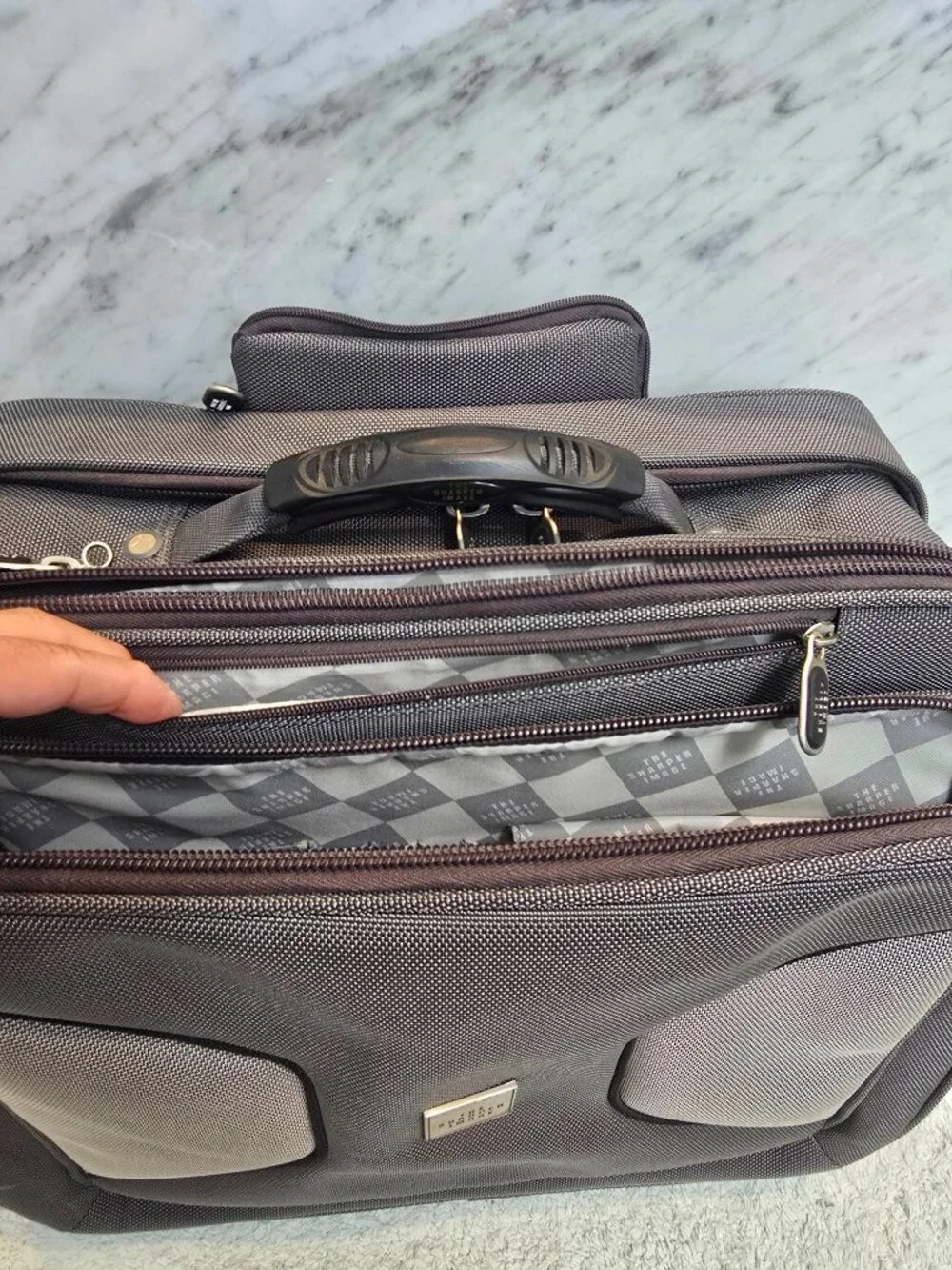 Sharper Image Wheeled Case Black/Grey + Bonus removable computer bag.